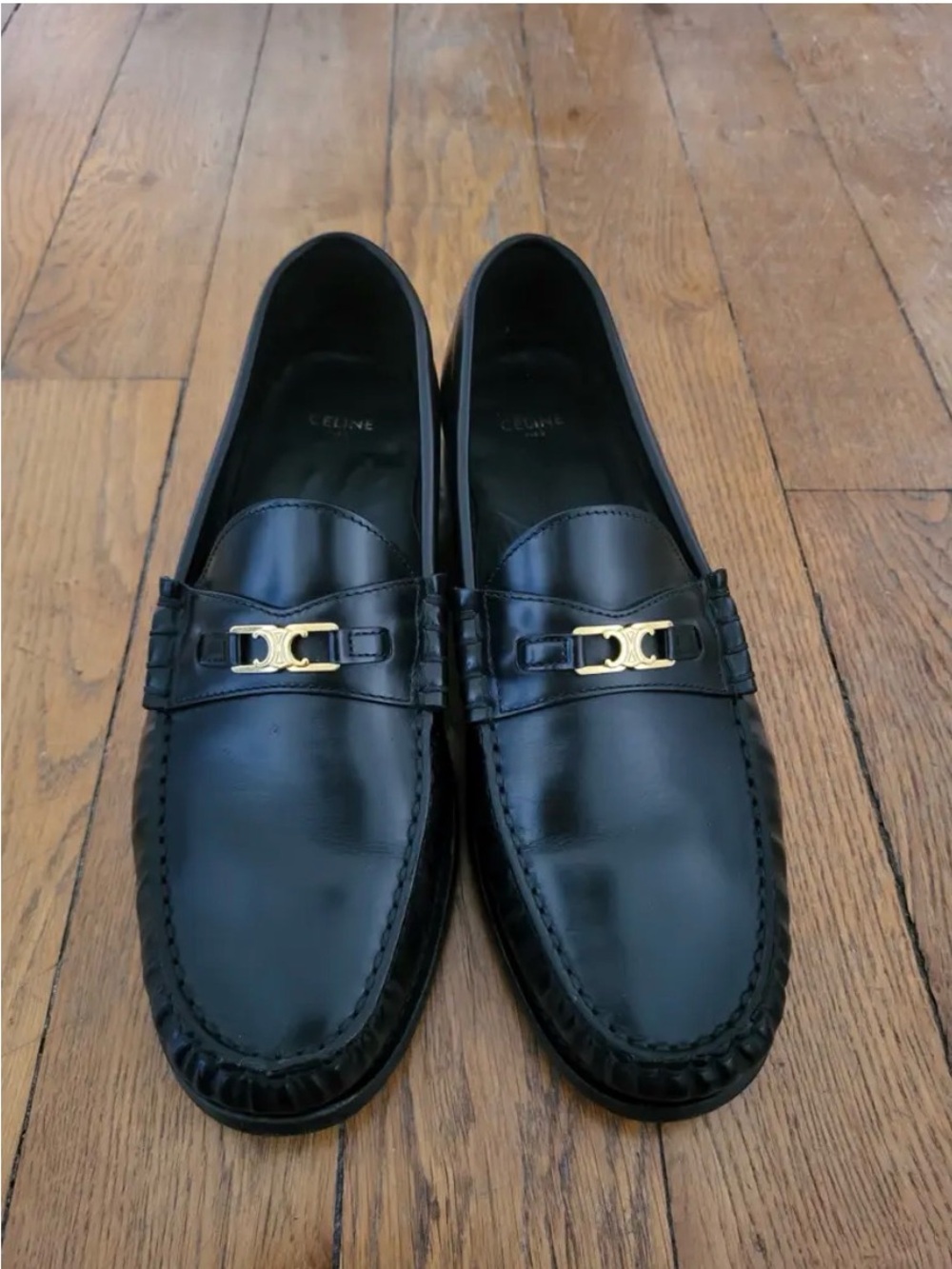Celine Luco leather flats, 42EU.  Good condition, Black, Leather.